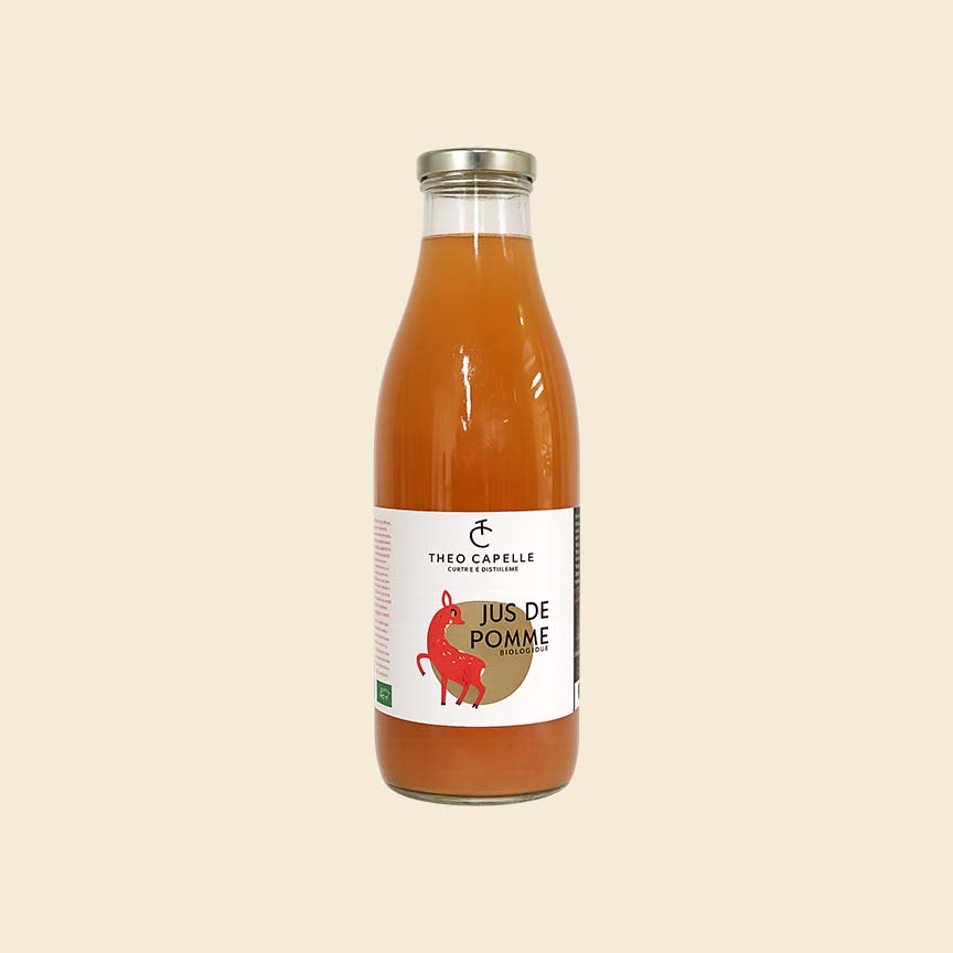 Bouteille de jus de pomme de Théo Capelle